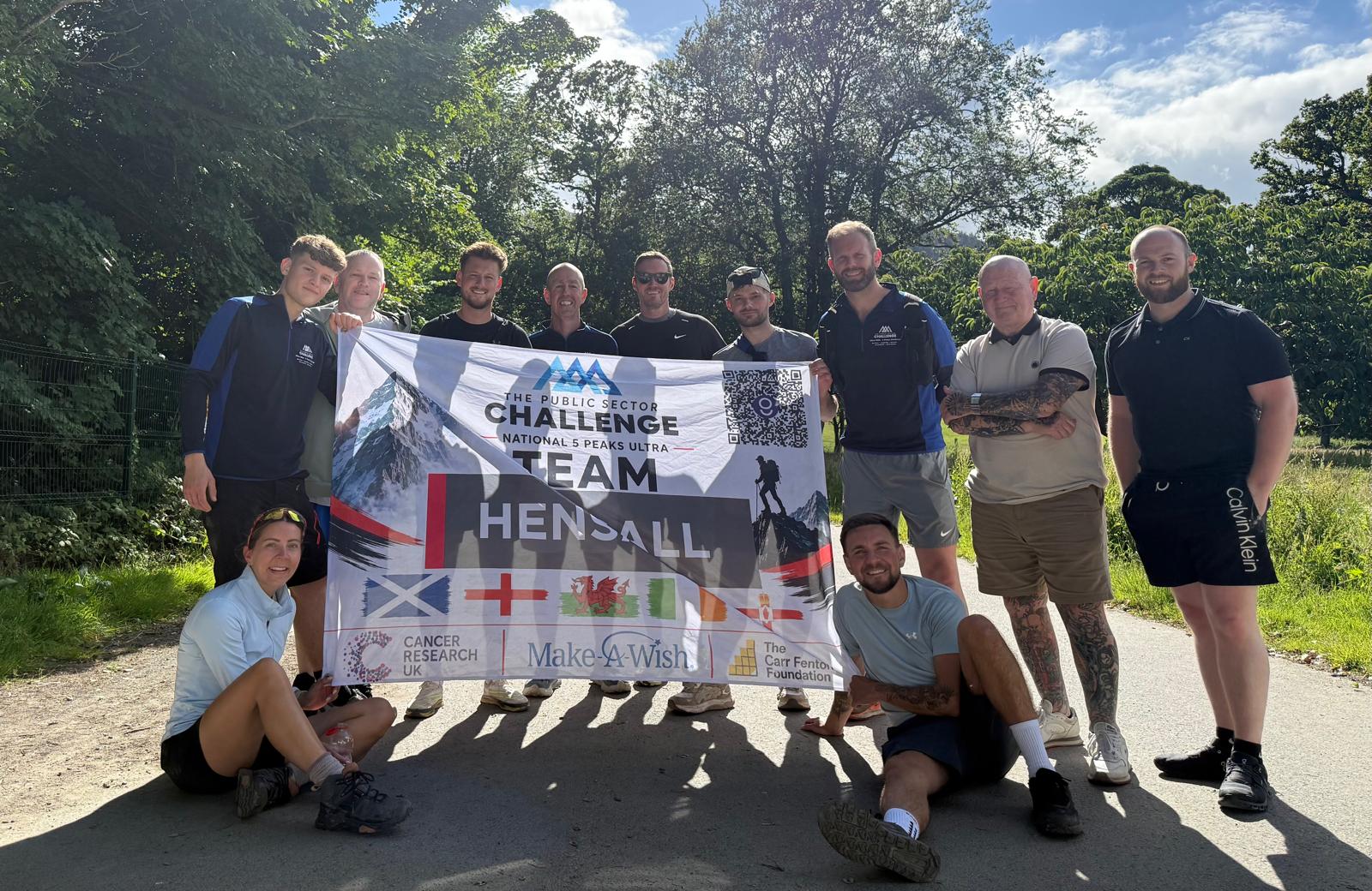 The Hensall team at a charity challenge event